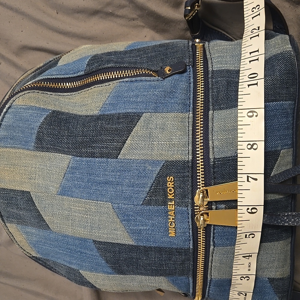 Michael Kors Denim Patchwork Backpack - Picture 12 of 15